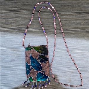 Beaded cross body bag